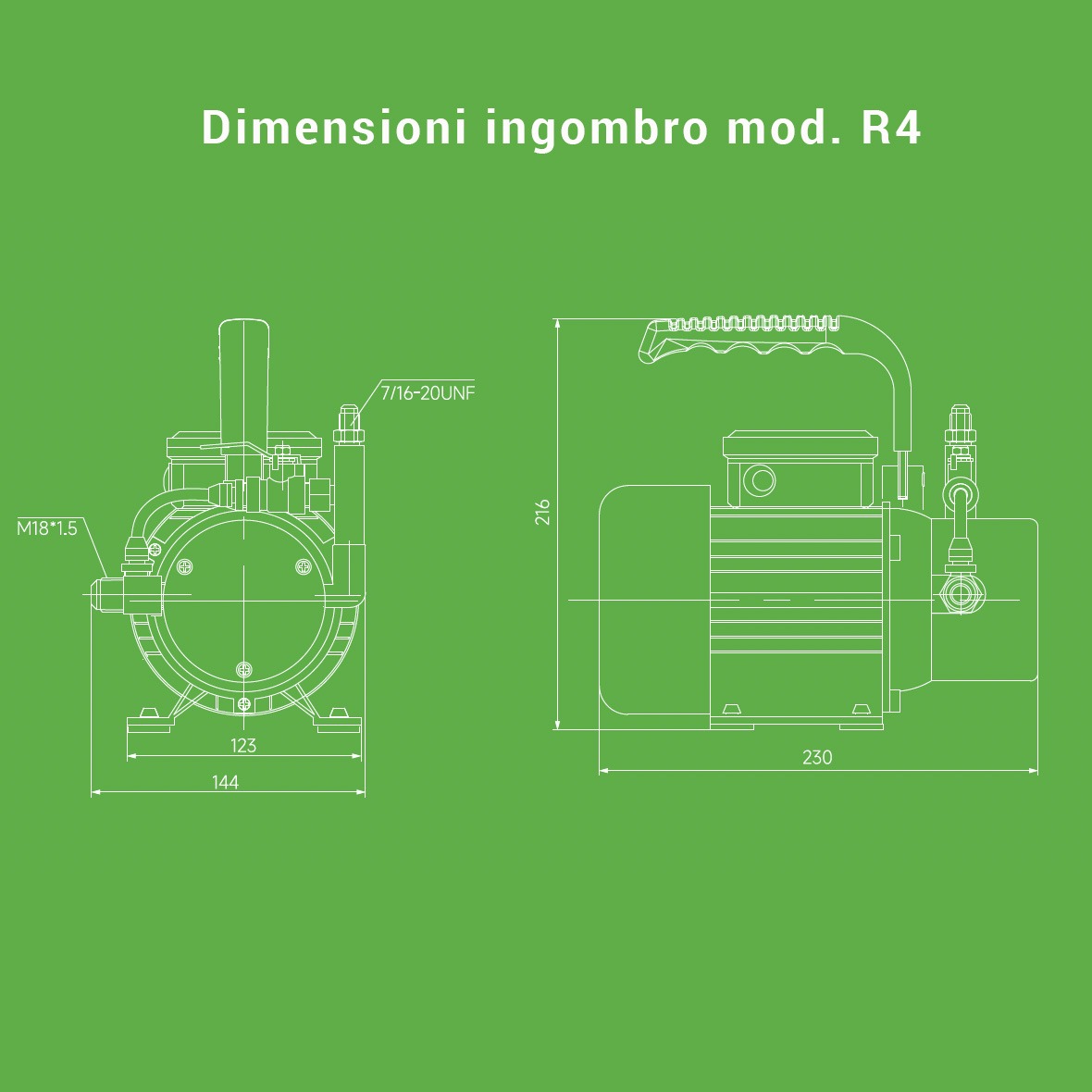 Pompa elettrica per carico e travaso olio sistemi HVACR - 16 bar (232 psi) - immagine 2