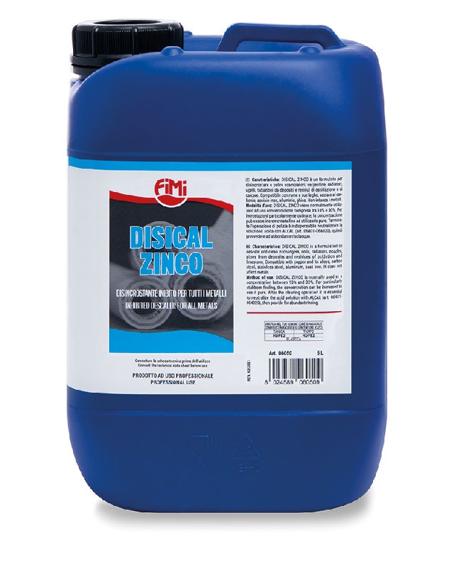 DISICAL ZINCO - DISINCROSTANTE ACIDO INIBITO FUSTINO 10lt PER TUTTI I METALLI (ALLUMINIO E INOX INCLUSI)